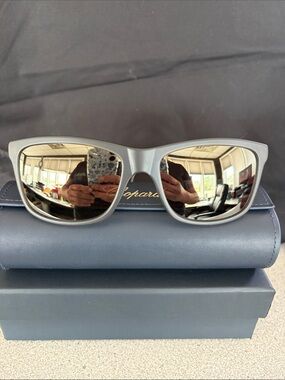 Chopard Men's Matte Black/Olive Green Frame Sunglasses